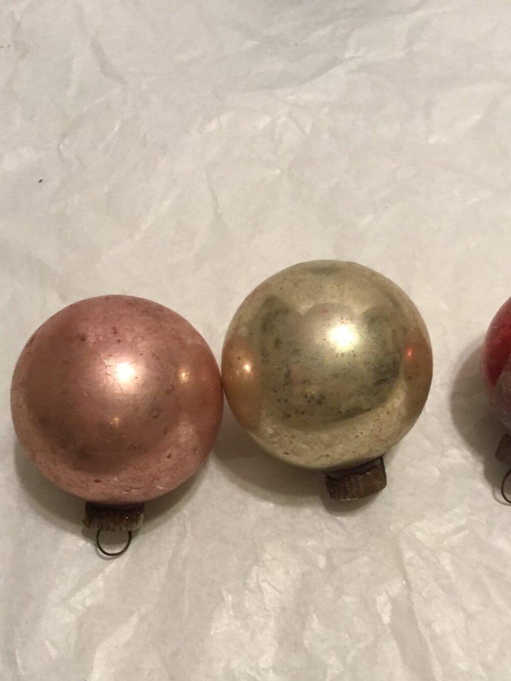 Very colorful lot of 8 antique & fragile glass Christmas tree ornaments - Picture 10 of 15